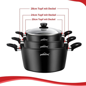 15pc pot set induction pots set non-stick coated aluminum cooking pot set Homelux pots set 