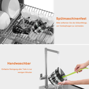HOMELUX Slow Juicer Entsafter, 140mm XXL Einfüllschacht für ganze Früchte, 150W Kaltpresse Saftpresse, Hohe Saftausbeute