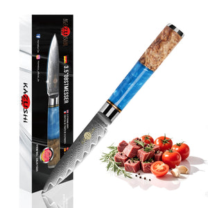 3,5-Zoll-Kochmesser aus Hochkohlenstoffstahl Superscharfes Schälmesser mit ergonomischem Griff für präzises Schälen und Schneiden