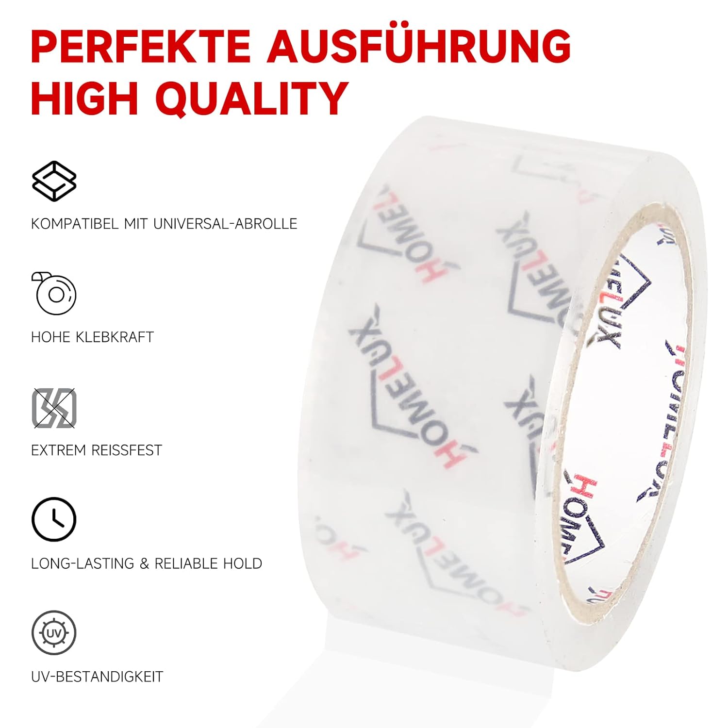 Transparentes HOMELUX Paketband - Einfach zu bedienen und vielseitig einsetzbar