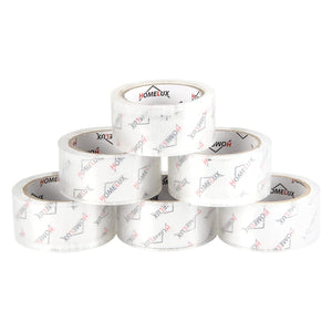 HOMELUX Transparent Parcel Tape Low Noise, 66m long, 50mm wide, ideal for parcel shipping &amp; shipping boxes 