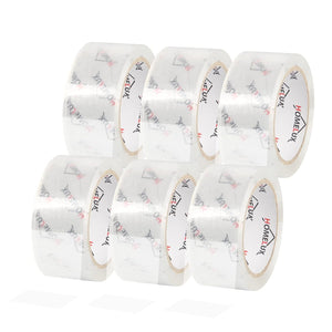 HOMELUX Transparent Parcel Tape Low Noise, 66m long, 50mm wide, ideal for parcel shipping &amp; shipping boxes 