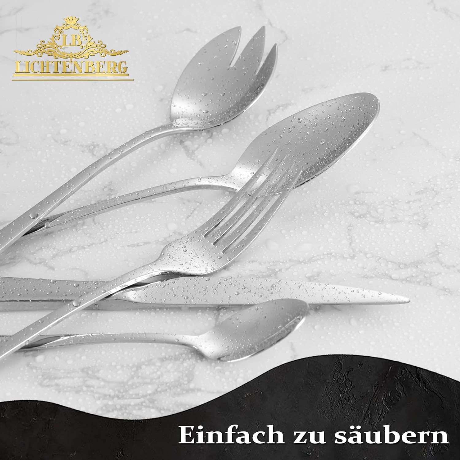 72-piece cutlery set made of shiny 18/10 stainless steel for 12 people. Dishwasher safe &amp; durable. Perfect for every occasion 