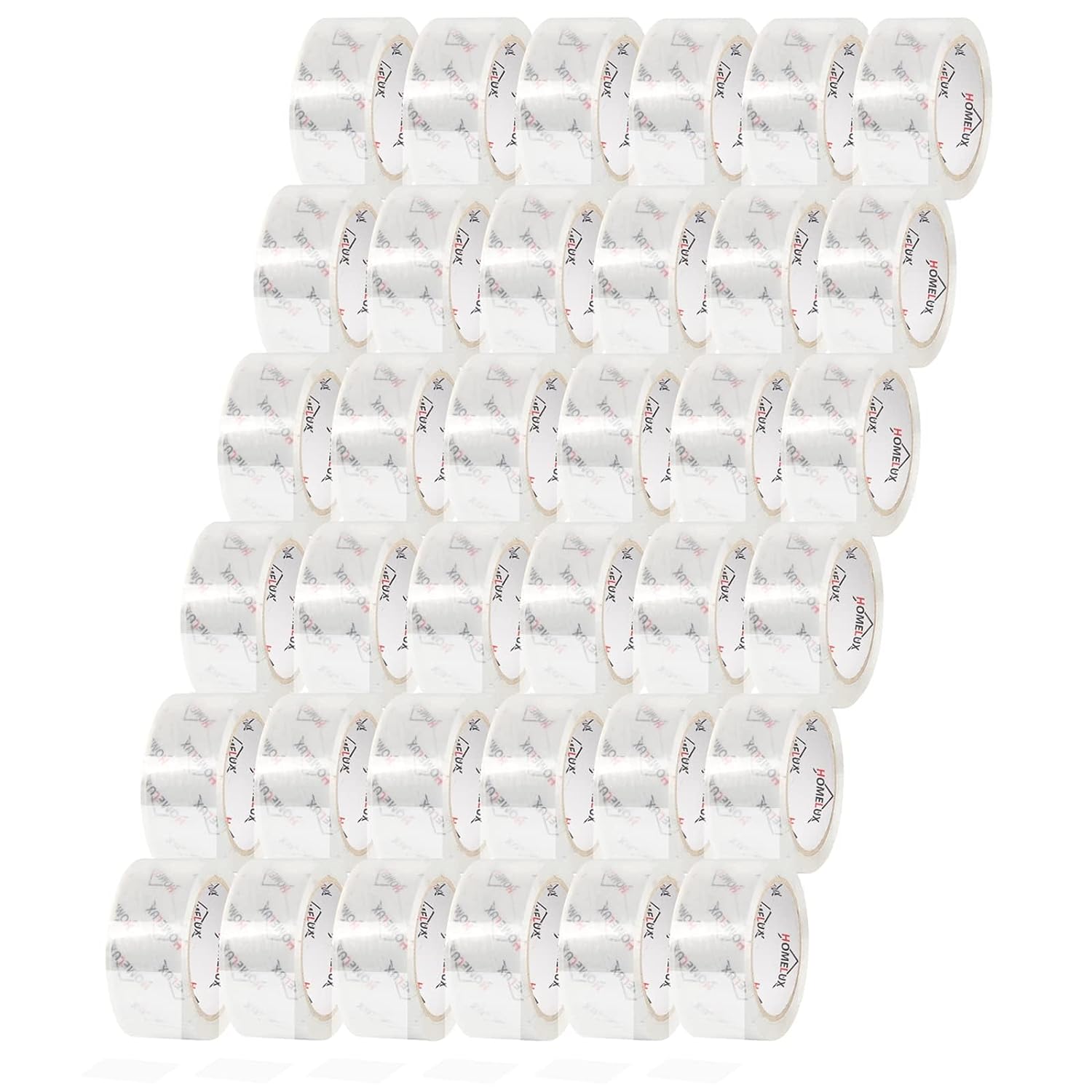 HOMELUX Transparent Parcel Tape Low Noise, 66m long, 50mm wide, ideal for parcel shipping &amp; shipping boxes 