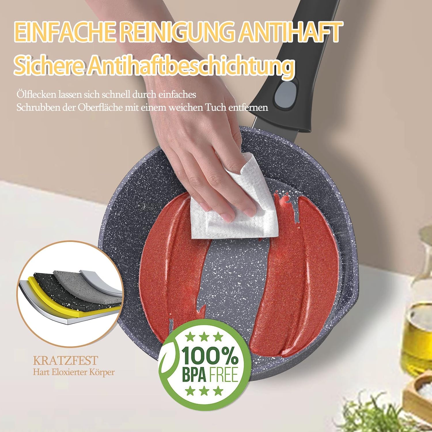 Homelux induction milk pan small cooking pot with pouring spout, saucepan, removable handle. Aluminium, non-stick coating