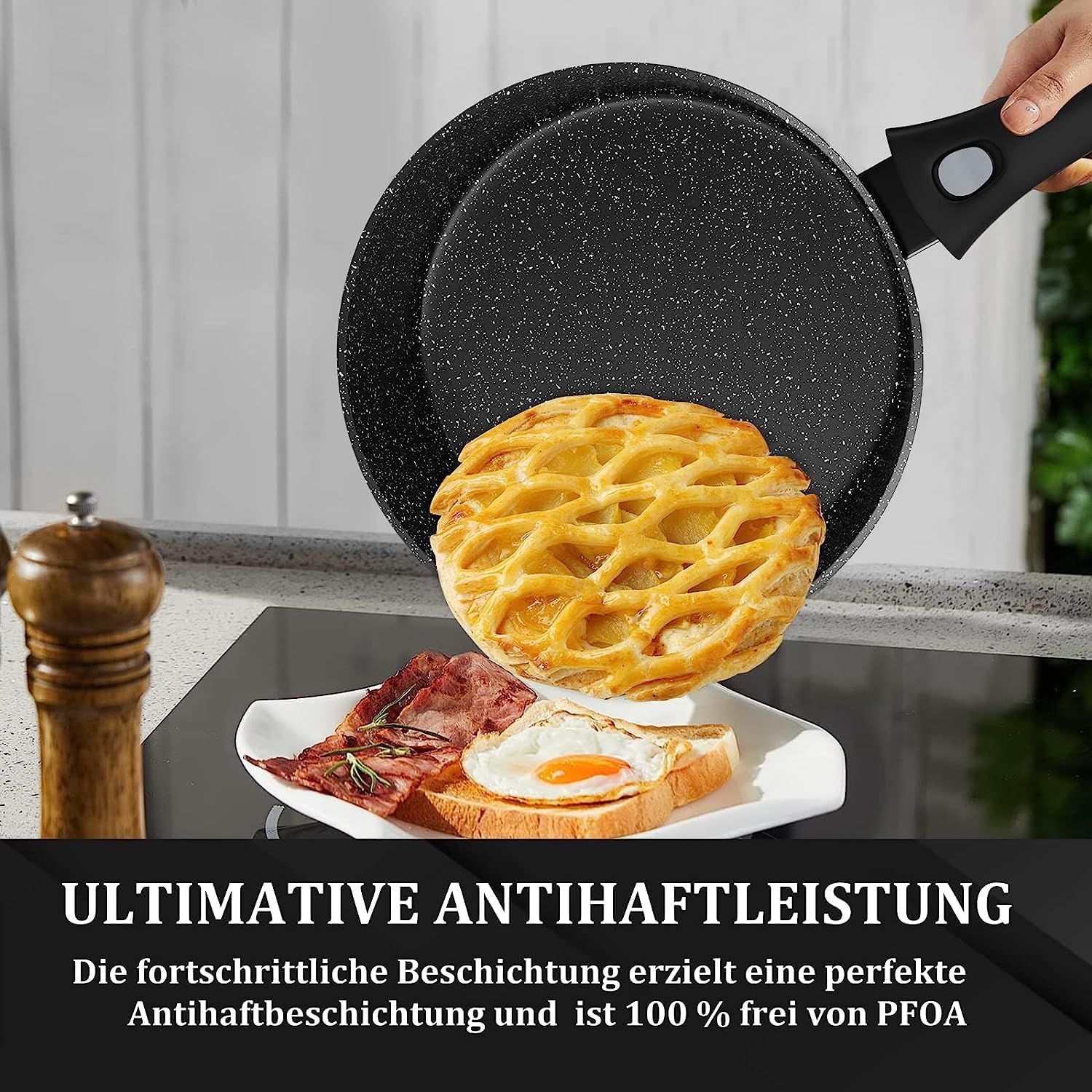 Schnelles und gleichmäßiges Erhitzen – Homelux Pfanne aus Aluminiumlegierung