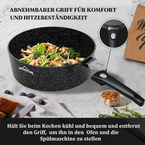Antihaftbeschichtete Homelux Pfanne – Einfach zu reinigen und ideal für ölfreies Kochen