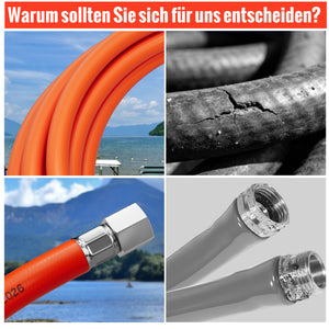 Gasdruckminderer-Set 50 mbar mit 1,5m flammhemmendem Gasschlauch