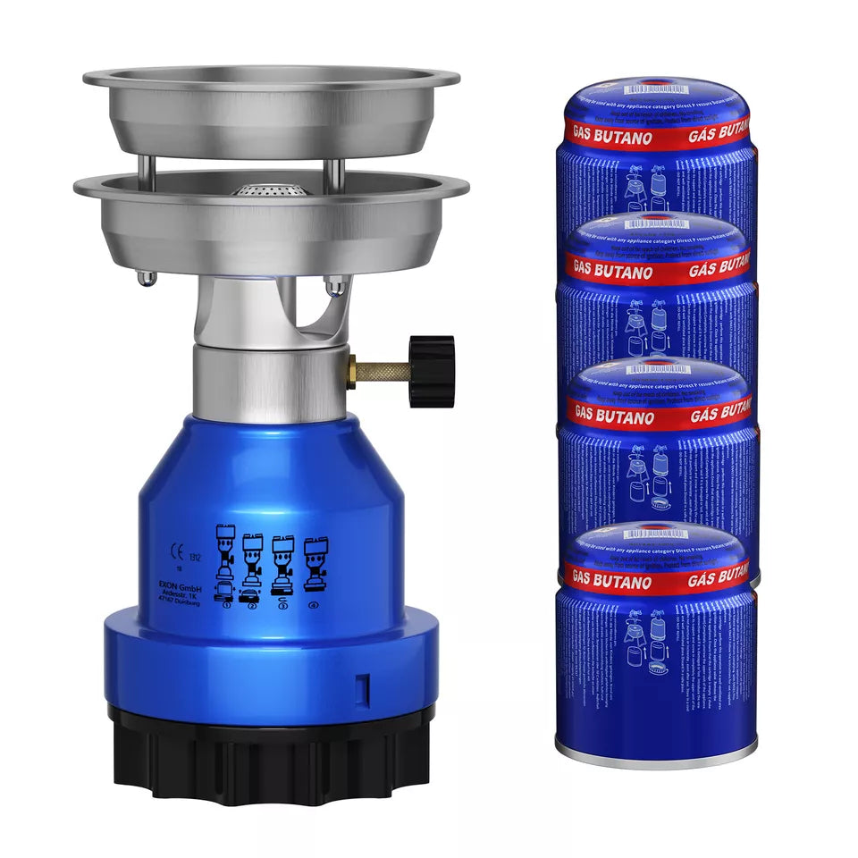 HOMELUX AD650/1 gas cooker with gas cartridges, camping cooker, camping gas cooker, 1-burner gas cooker for outdoor, leisure, hiking, picnic camping