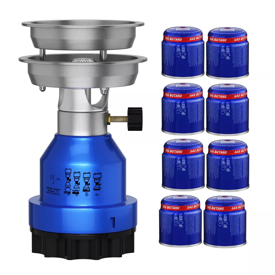HOMELUX AD650/1 gas cooker with gas cartridges, camping cooker, camping gas cooker, 1-burner gas cooker for outdoor, leisure, hiking, picnic camping