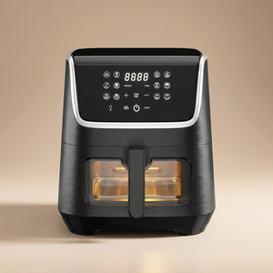 Hot air fryer XXL 5.5L safety protection Airfryer with viewing window, 1800W, 12 programs LED touchscreen BPA-free 