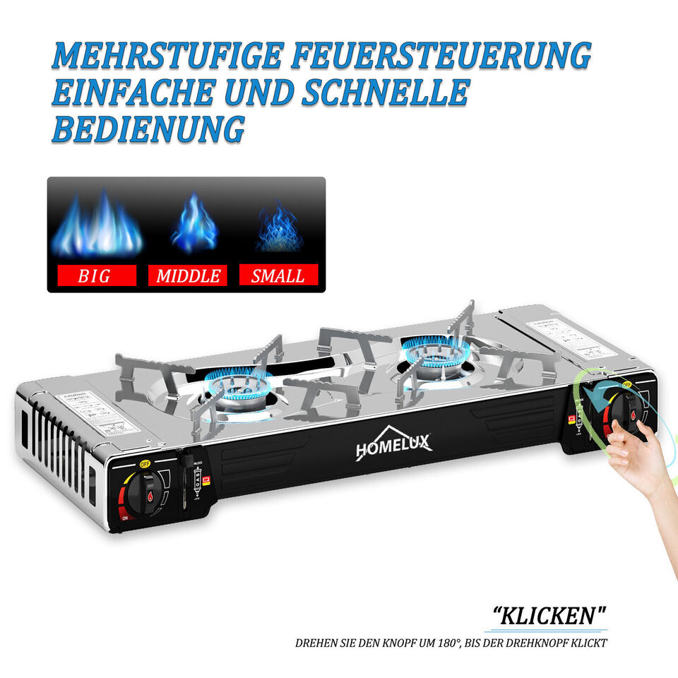 Luxus 2 Flammiger Gaskocher Bild