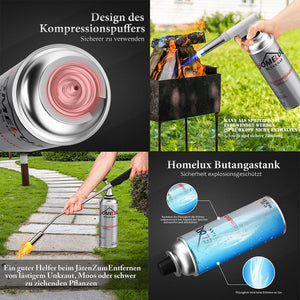 Praktisches 2-Flammen-Design von Homelux für schnelles Kochen beim Camping und Angeln.