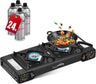 Camping stove + 24 gas cartridges