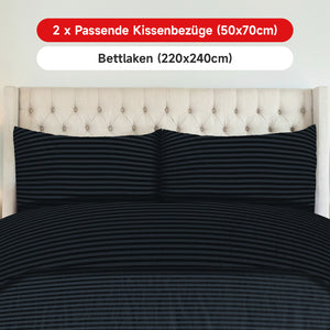 Bettwäsche Sets 220x240 4pcs Bettbezüge 200 x 220 1er Set 50x70 2er Kissenbezüge Blaugrau