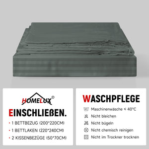 Bettwäsche Sets 220x240 4pcs Bettbezüge 200 x 220 1er Set 50x70 2er Kissenbezüge Dunkelgrün