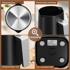 HOMELUX Türkische Kaffeemaschine 650W, Elektrischer Mokka-Zubereiter für 1-4 Tassen, 2 Brühmodi, Ein-Tasten-Bedienung, BPA-frei