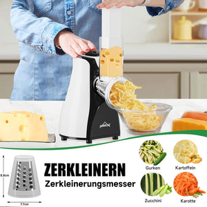 5-fach Reibe Elektrischer Gemüseschneider mit Trommelklingen