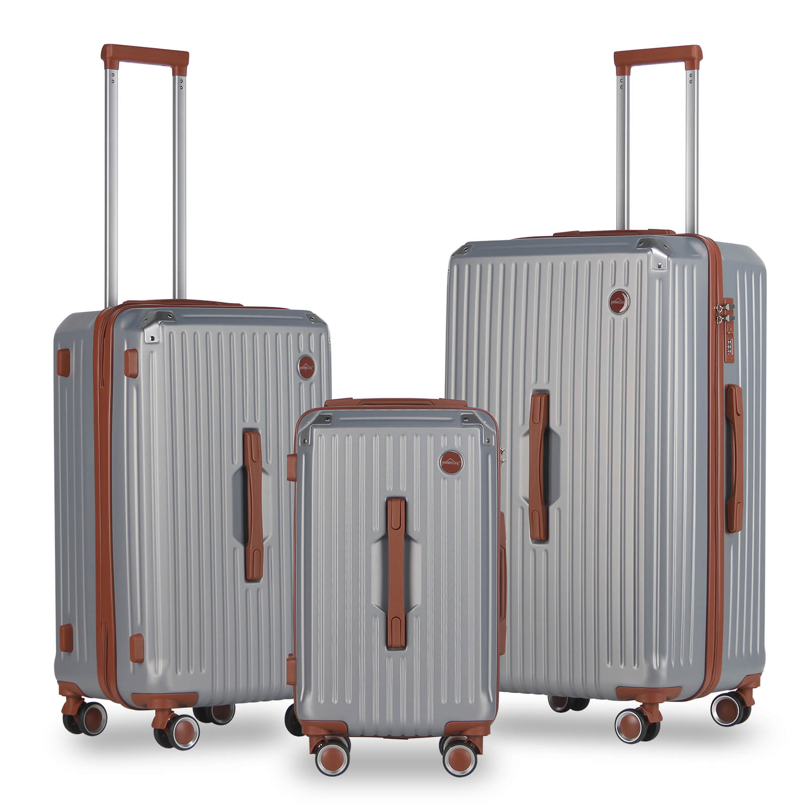 3 Teilig Reisekoffer Kofferset Hartschalen Kofferset mit Rollen Trolley Reisekoffer Set mit TSA-Schloss