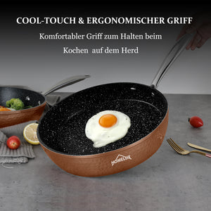 15-teiliges Kochgeschirr-Set: Aluminium, Kupfer-Optik, Induktion & Antihaftbeschichtung