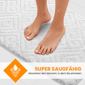 HOMELUX 2-teiliges Badematten-Set, rutschfest, weich, flauschig, inkl. WC-Vorleger mit Ausschnitt