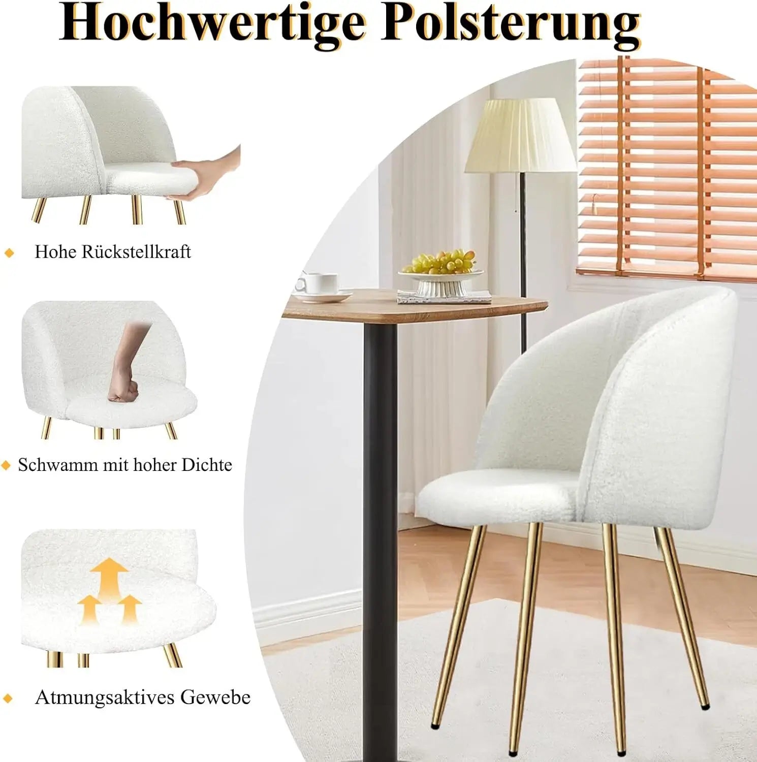 Leicht montierbare Stühle mit ergonomischem Komfort