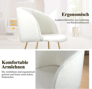 Robuste Esszimmerstühle mit gekreuzten Metallbeinen
