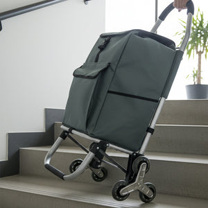 HOMELUX Einkaufstrolley, klappbar, stabil, 41 L Kapazität, multifunktional, Handwagen mit Rollen, abnehmbare Tasche, dreieckige Räder