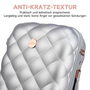 HOMELUX 3-teiliges Hartschalen Kofferset ABS Leicht Reisekoffer Trolley Rollkoffer Set M-L-XL