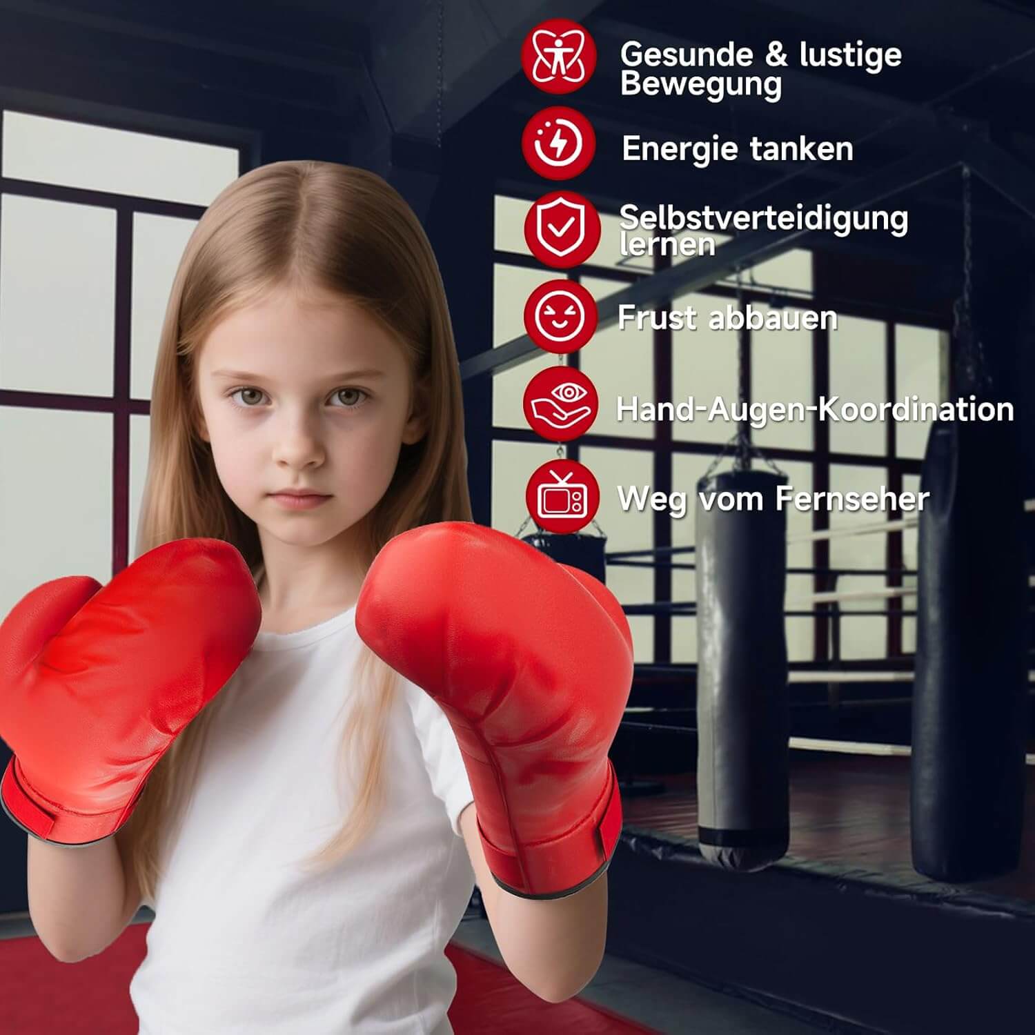 Punchingball Set mit Standbox, höhenverstellbar 121-145cm, Box Reflexball inkl. 1 Paar Handschuhe & Pumpe, Boxsport für Anfänger & Profis