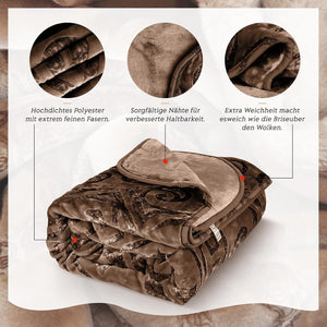 Sanftes Flauschiges Bett-Wohndecke, Heimat-Fleece, 200x240cm