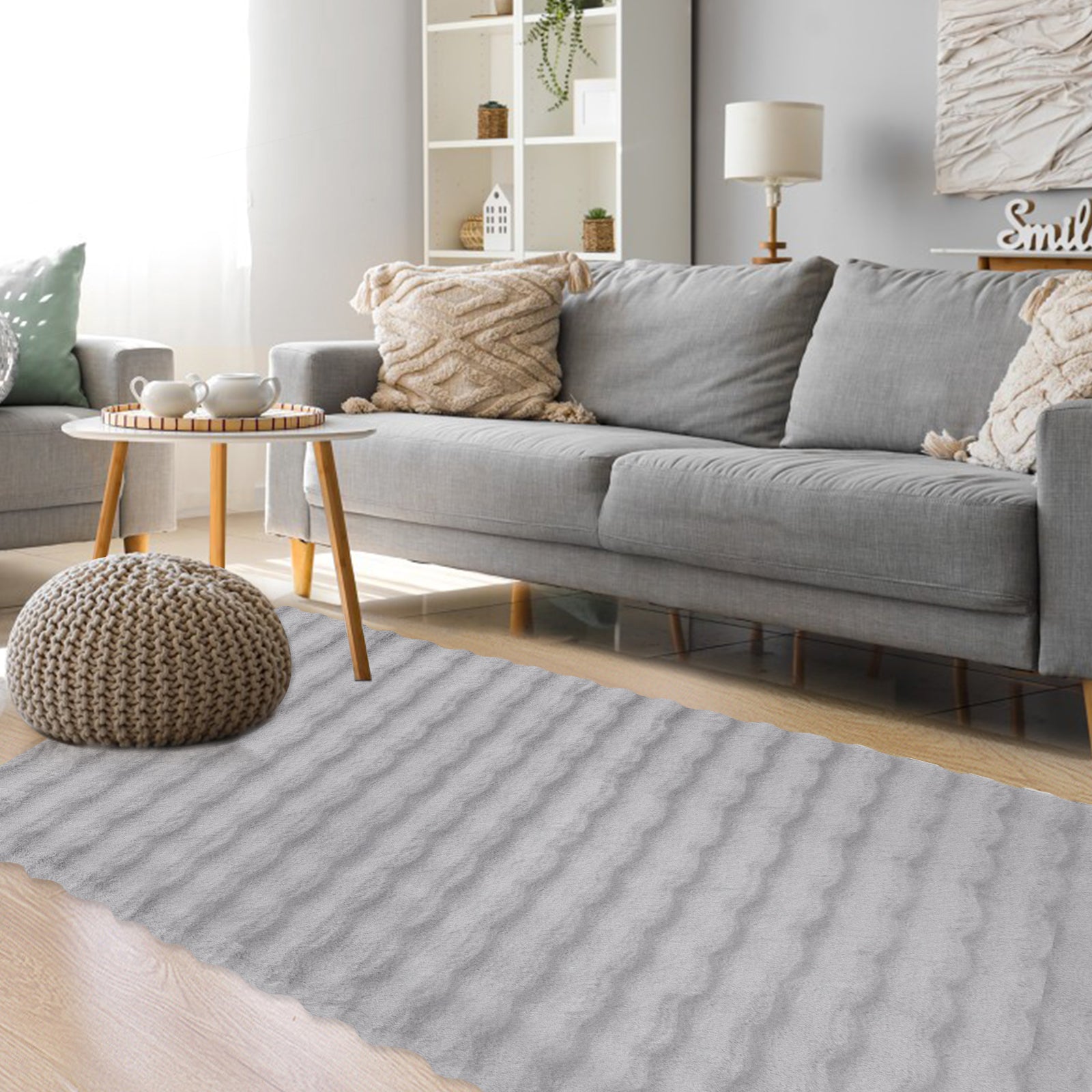 HOMELUX Superweicher Kunstfell Teppich, rutschfest & dekorativ. Idealer Hochflor für Wohnzimmer, Schlafzimmer & Fußbodenheizung geeignet