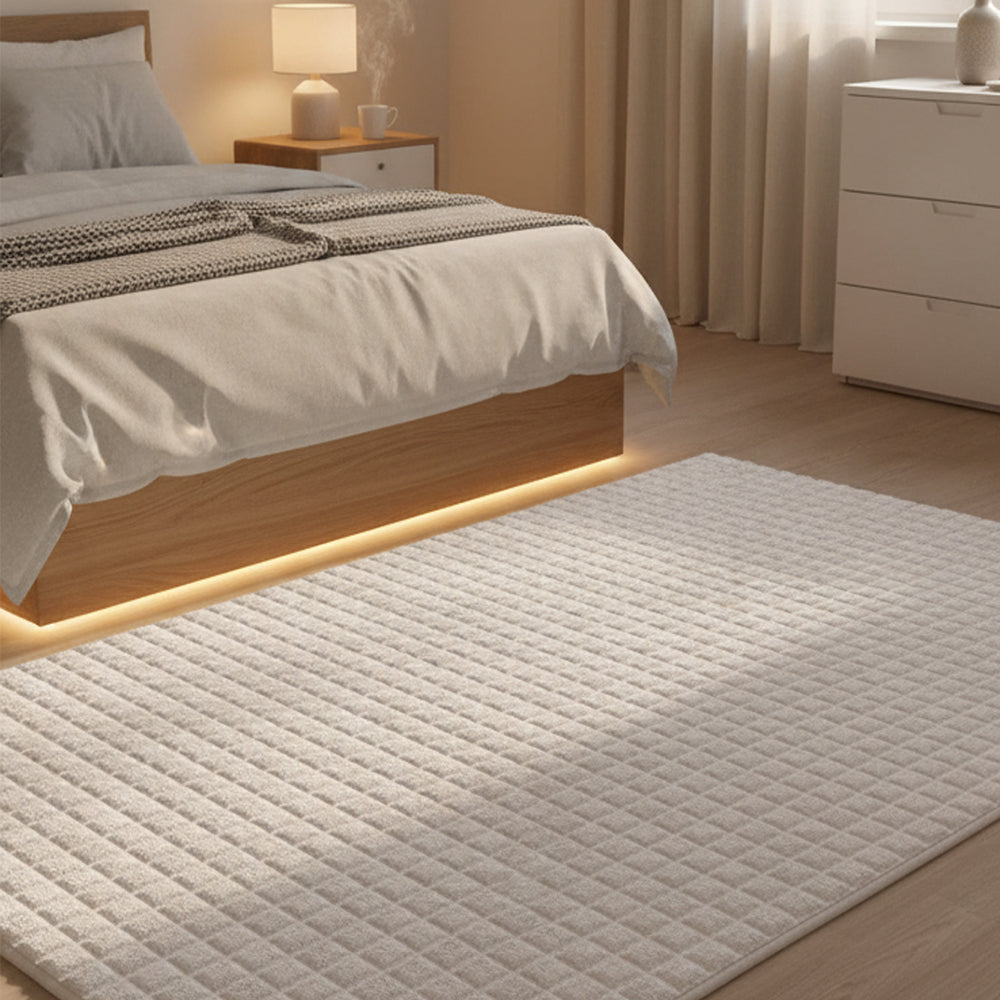 HOMELUX Flauschiger Kunstfell Teppich, wohne Rutschfestigkeit, für Wohnzimmer & Schlafzimmer, Fußbodenheizung