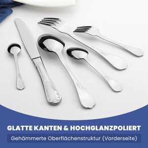 HOMELUX 72-teiliges Besteckset für 12 Personen aus Edelstahl, spülmaschinenfestes Tafelbesteck in edler Geschenkbox