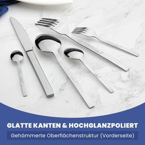 HOMELUX 72-teiliges Besteckset für 12 Personen Edelstahl rostfrei spülmaschinenfest hochglanzpoliert inklusive edler Besteckbox
