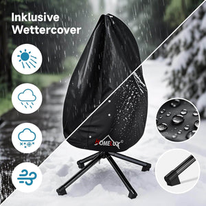 HOMELUX Hängematte mit Gestell, Abdeckung, Hängesessel, Hängeschaukel, Schaukel Outdoor&Indoor, Max. 130 kg (Hängesessel mit Abdeckung)
