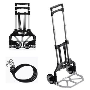 75 kg Transportkarre Höhenverstellbarer Griff, 2 Expanderseil Sackkarre klappbar Homelux Transportkarre Klappbar