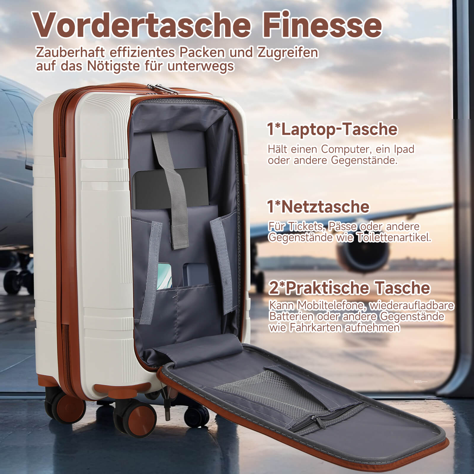 HOMELUX 3-teiliges Kofferset Schwarz Hartschale ABS Leicht Trolley Rollkoffer Hartschalenkoffer Set – M-L-XL