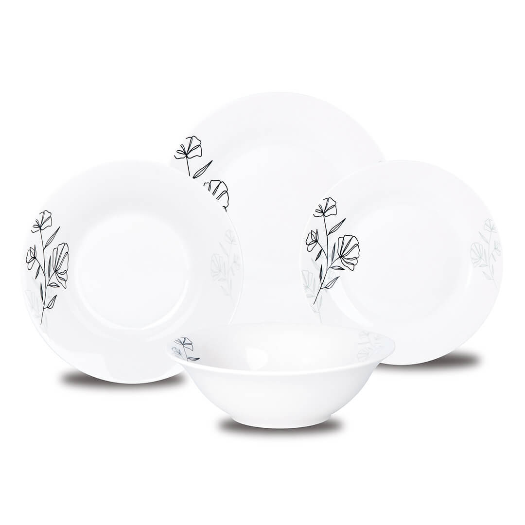 24-teilige Geschirrset Tafelservice Kombiservice Porzellan Keramik HL-YXDS2402