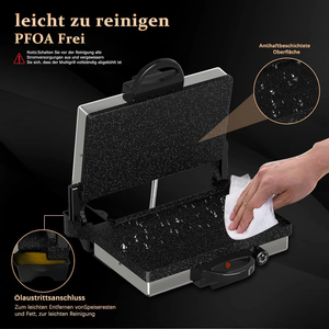 Scheffler 2000W Kontaktgrill Multi-Grill & Brotmaschine + Scheffler 24cm Bratpfanne