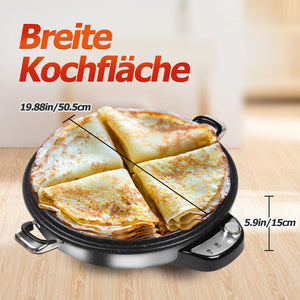 Crêpesmaker Ø50cm 230V 2300 W Fladenbäcker, große Backplatte, Temperaturregler