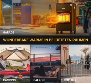 HOMELUX Gasheizung mobiles Raumheizgerät ohne Rauchabzug, 4,2 kW, Energieeffizienzklasse A