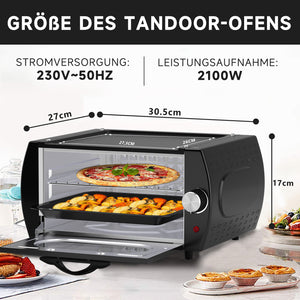Scheffler-Backofen mit 30,5 x 27 x 17 cm kompaktem Design