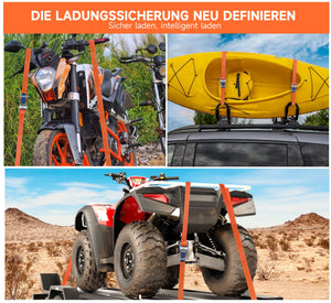 Zuverlässige Spanngurte von HOMELUX – Für Motorräder, Boote, Möbel und mehr