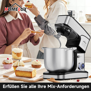 2800W 16L XXL HOMELUX Küchenmaschine mit 16L XXL Edelstahl-Schüssel und digitaler Steuerung