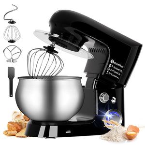 Küchenmaschine 5L, 2000W, 6-Gang Knetmaschine, Edelstahl-Schüssel