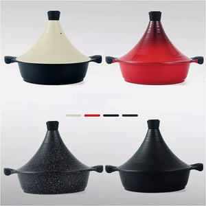 Scheffler Tajine-Topf – Marokkanische Tajine 28 cm Antihaftbeschichtung aus Aluminium mit konischer Form