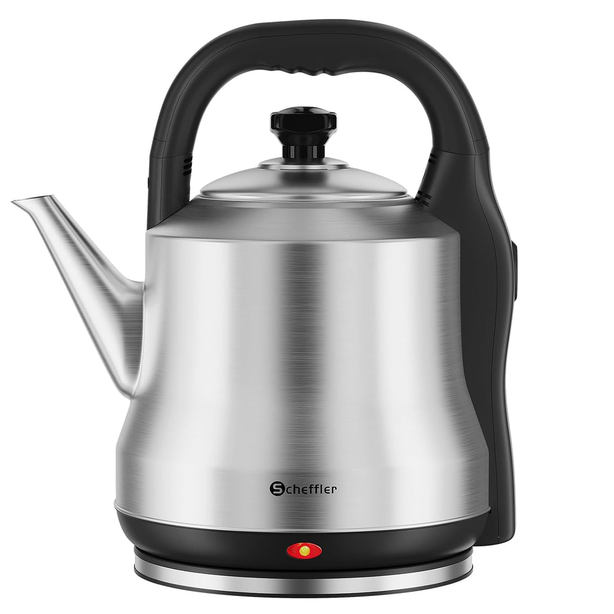 Scheffler XXL Retro Wasserkocher 6 Liter, 1800W Edelstahl Teekocher Kabellos, Schnellkochfunktion, BPA-frei, Filter & Auto-Off
