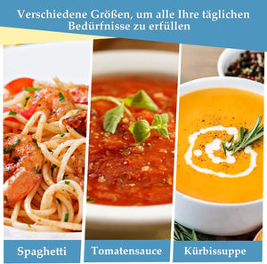 Topf-Set Kochtopf Set Induktions Antihaftbeschichtung Töpfe Set mit Glasdeckel
