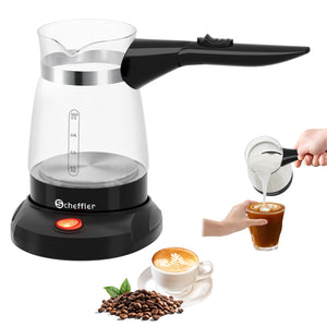 Elektrischer Türkischer Kaffeekocher 600W 0,5L Glas Mokkakocher Espressokocher